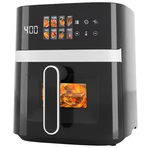 【SUMNEWSHOP】6QT Extra Large Convection Countertop Oven with Air Fryer Toaster Oven Combo Convection & Air Fry Mode Roast Bake Broil Reheat Functions Oil-Free Healthy Cooking Stainless Steel LED Touchscreen Viewing Window Space-Saving