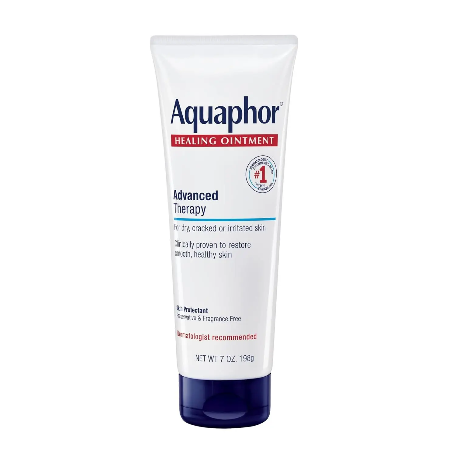 Aquaphor Advanced Therapy Healing Ointment, Skin Protectant, 7 OZ | Clinically Proven Skin Protectant Moisturizer for Cracked, Irritated or Dry Skin Relief, Dye and Fragrance Free