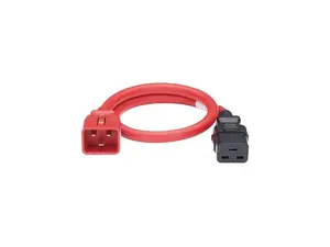 Panduit SmartZone Standard Dual-Locking Power Cord Power Cord - Power IEC 320 EN 60320 C20 - Male Left Gender - Power IEC 320 EN 60320 C19 - Female Right Gender - 8feet - Red - 10 pack (LPCB04-X)