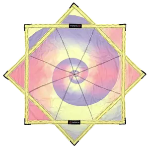 *OLD MATERIAL DISCOUNT* 025.Mini - Yellow Spiral Pastel Flowstar (Non-UV) 24"