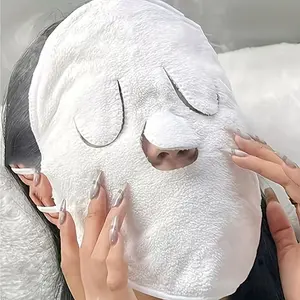 Reusable Facial Towel for Cold Hot Compress Skincare, Facial Care Tool, Polyester Material, No Scent, Non-Electric, Moisturizing Spa Mask Cloth