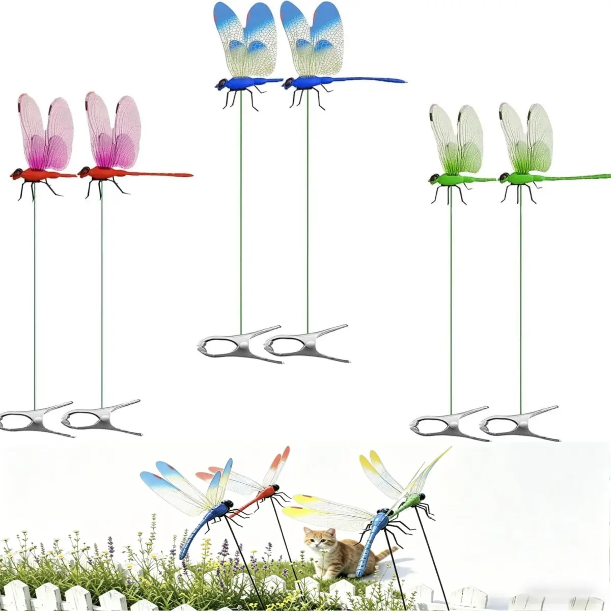 Dragon Fly Clips That Help Keep Bugs Away  | Creative Garden Decor & Father's Day Gift