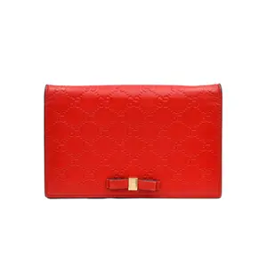 Pre-owned GUCCI leather Small Leather Goods Guccissima Bow Chain Wallet (4900000151176)