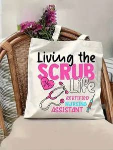 Certified Nursing Assistant Shoulder Bag, Versatile Bag, Large Capacity, Medical Elements Design, Casual Style, Adjustable Strap, All Seasons Use
