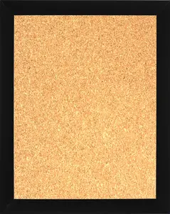 Framed Cork Board - Flat Black Finish Frame