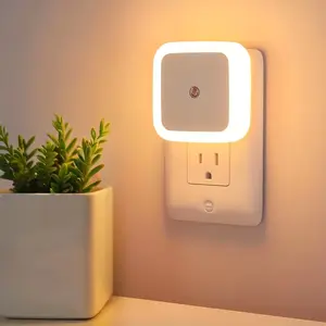 6-Pack Dusk-to-Dawn Sensor LED Wall Plug-In Night Light, Auto-On-Off Bulk Pack with Sensor Control, Warm Modern Indoor Home Lighting, LED Light for Bedroom, Hallway, Led Light Bedroom,summerwins
