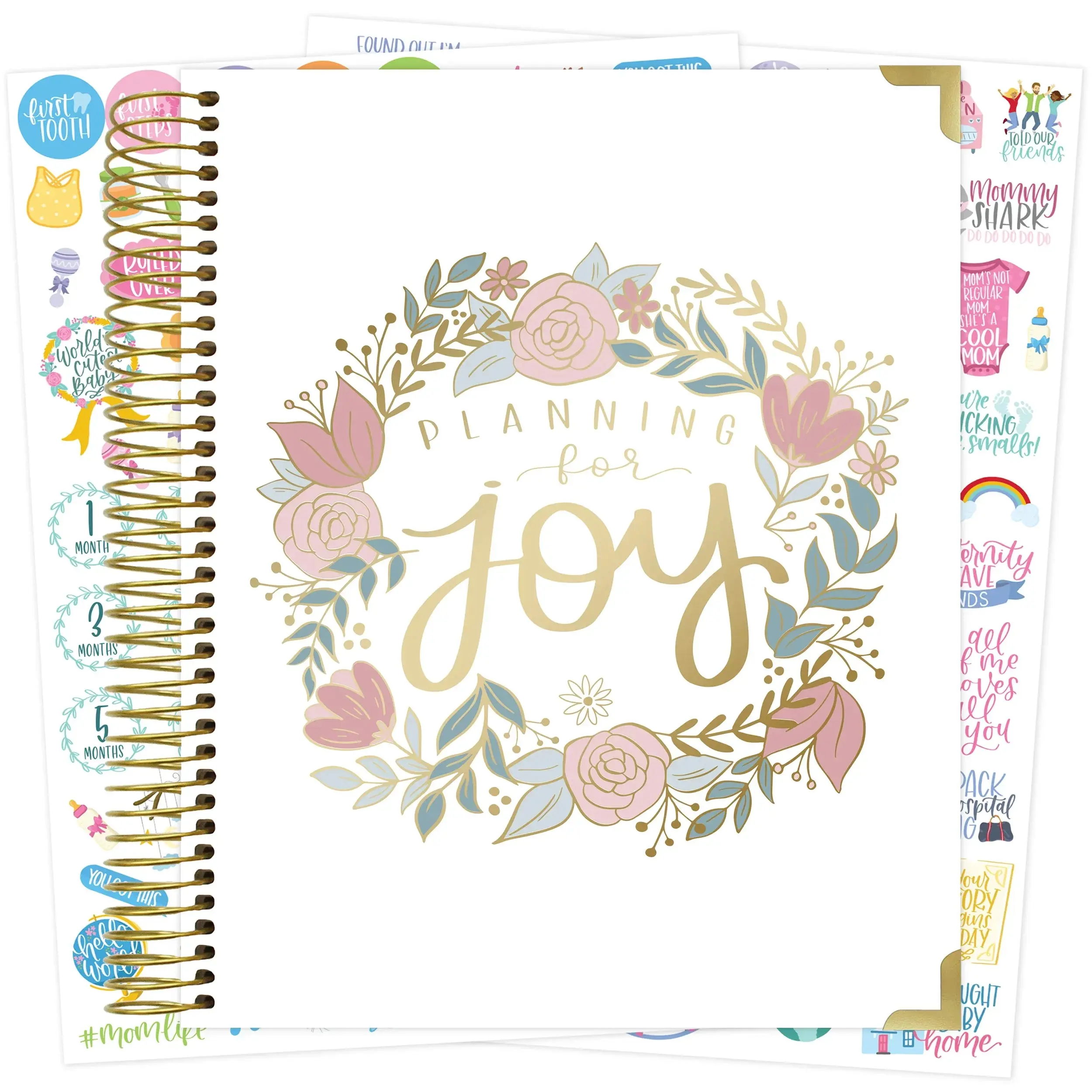 Planning for Joy® Pregnancy & Baby's First Year Planner & Calendar with Gold Foil Accents & Sturdy Spiral Binding for Organized & Informed Mama