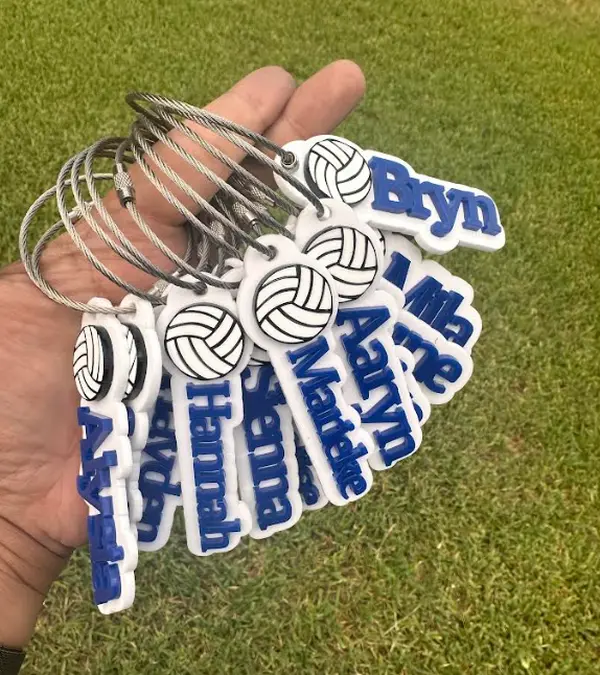 Bag Tags for Volleyball Personalize name color and customize for your favorite player!