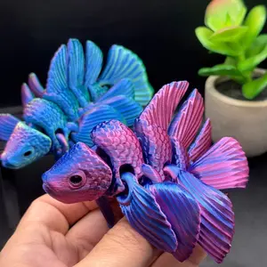 Articulated Beta Fish Fidget/Wide Range Of Colors/2 Sizes/Pet Fish/Colorful Beta Fish/Fidget Toy/Desk Toy/Decoration!