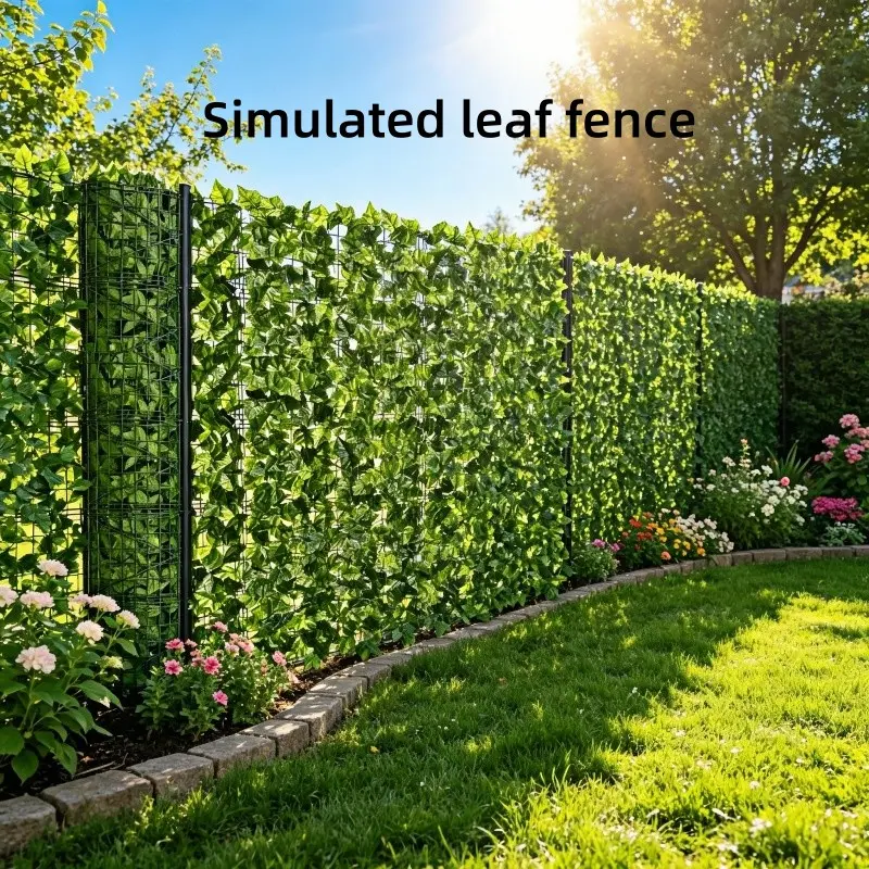 Artificial Ivy Privacy Fence Screen, 1m X 3m Adjustable Fake Hedge Decor, High-Density Leaves, Garden Patio Cover, Wedding Background Wall, Expandable Fence Screen