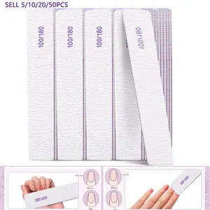 Nail Files And Buffers, 100/180 Grit, Durable Sandpaper, High Flexibility, Unscented Nail Styling Tools For Manicure And Pedicure