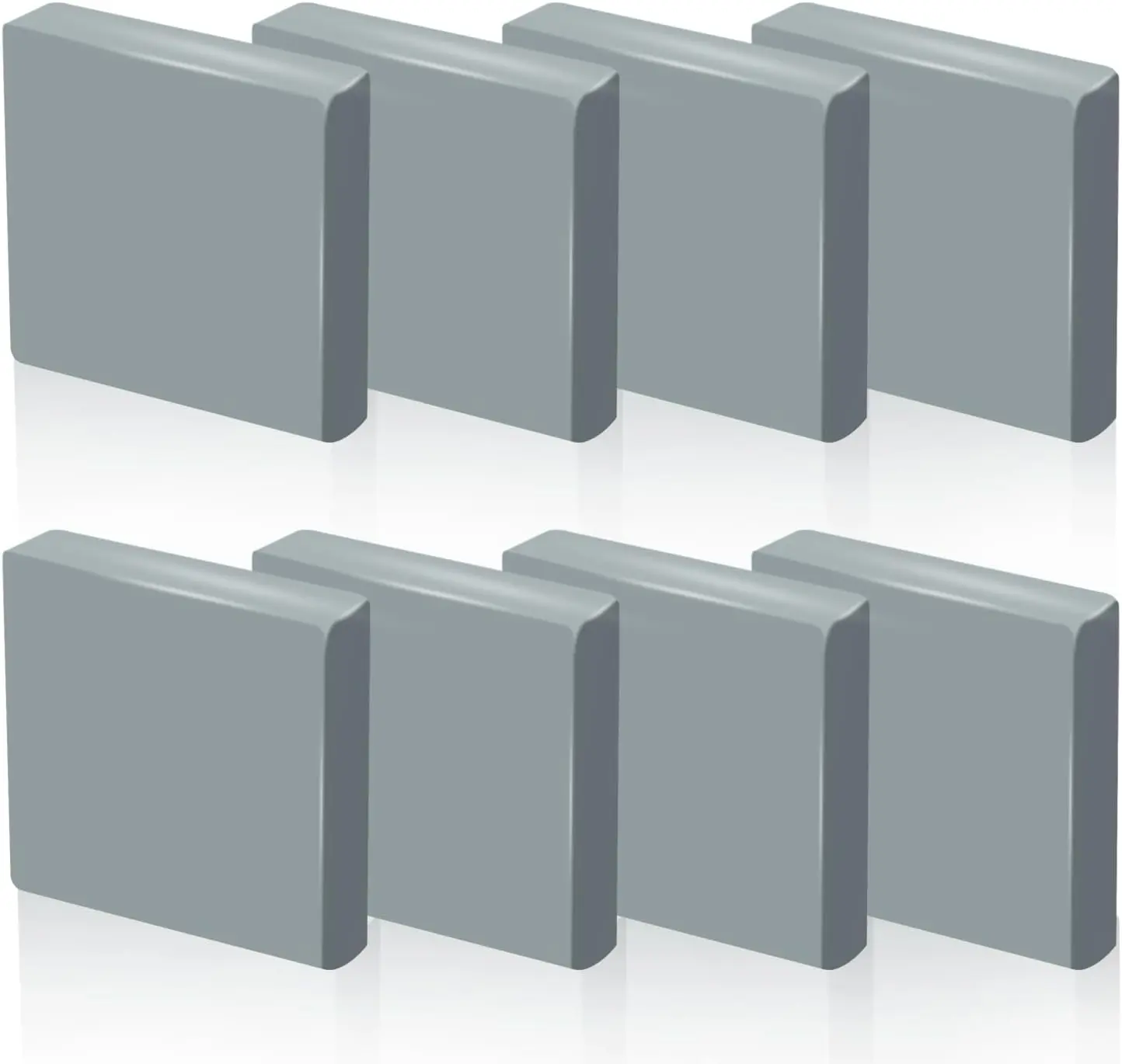8-Pack Grey Kneaded Erasers for Artists - Absorbent Art Supplies for Charcoal Pencils, Sketching