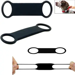 4 Pack  Tag Rubber Band Replacement  Elastic Holder for Slide   Tags Personalized Name ID Silent Noiseless Attachement QR Code  Pet Online Profile Display 2 Sizes