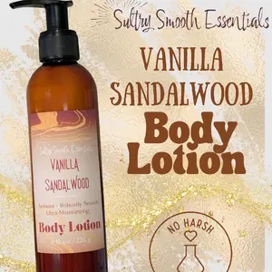 Vanilla Sandalwood Body Lotion - Vegan Body Care Moisturizer, Ultra-Rich Avocado & Jojoba Oil, Hydrating Soothing Selfcare Formula