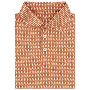 The Texas Hook 'Em Men's Short Sleeve Collegiate Polo – Classic College Sportswear, Game Day Golf Polo, Fan Gift