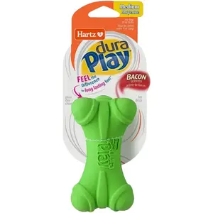 HARTZ Dura Play Soft Dog Bone Toy, Assorted Colors, 1 Ea, for Medium Breeds Hartz