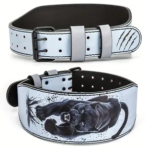 Adjustable Weightlifting Belt, Workout Fitness Belt for Gym Fitness, Lumbar Back Support with Multiple Holes, Power Training Equipment for Men Women