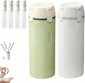 4-in-1 TSA Approved Travel Dispenser Bottle, Leak-Proof Refillable Toiletry Containers for Airplane