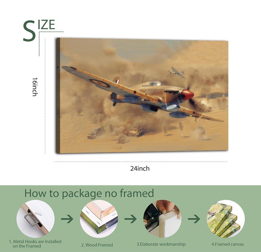 Military Fighter Poster for WW II Hawker Typhoon Poster Decorative Painting Canvas Wall Art Picture Print Modern Family Bedroom Decor