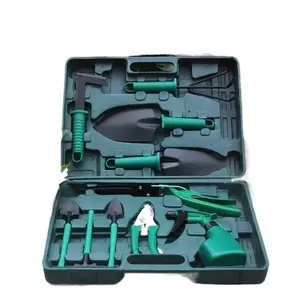 TikTok Garden Tool Set 10 Piece with Pruning Shears Shovel Rake Spade Scissors Sprayer Gift Box for Home Gardening Planting Kit