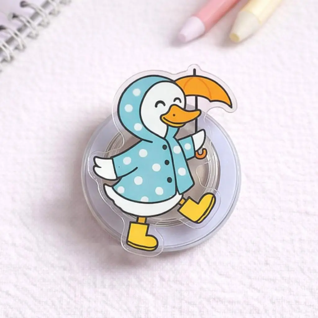 Cute Duck with Umbrella Magsafe Phone Grip – Magnetic Pop Socket & Kickstand – Kawaii Rainy Day Gift