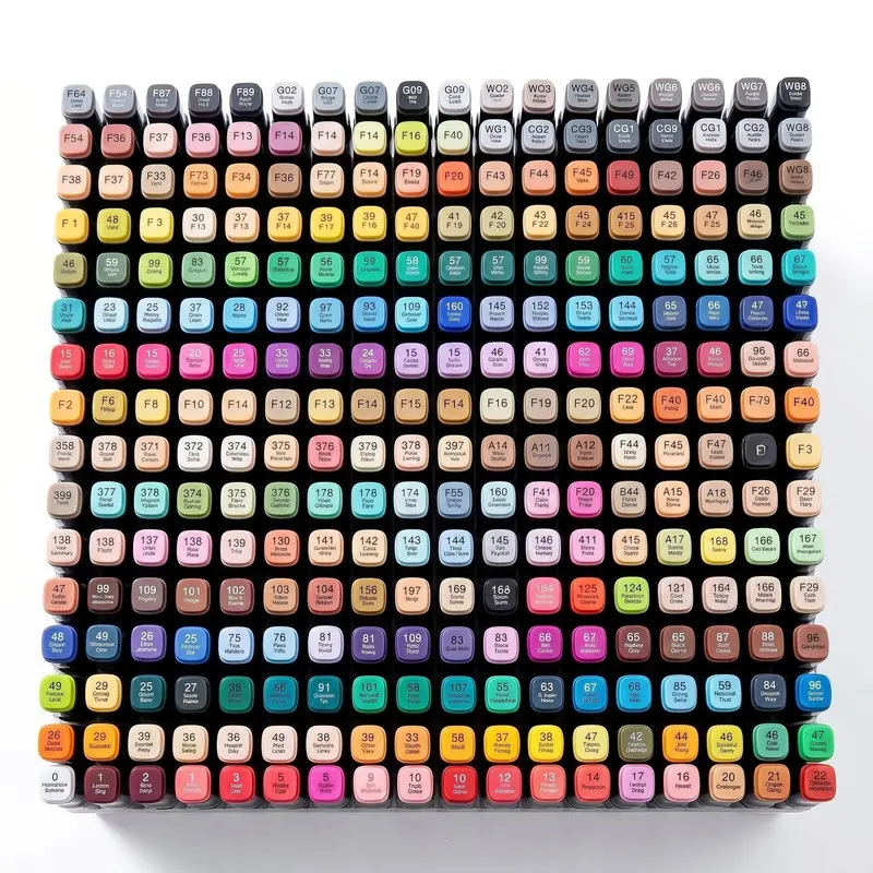 KIDGENIUS Double Tipped Alcohol-Based Art Markers Pen Set (120/168/262 Count) - Colored Markers, No Bleed, Smooth, Dual-Tip for Kids' Drawing, Fine Detail Lines, Great Gift for Any Occasion,familyfun