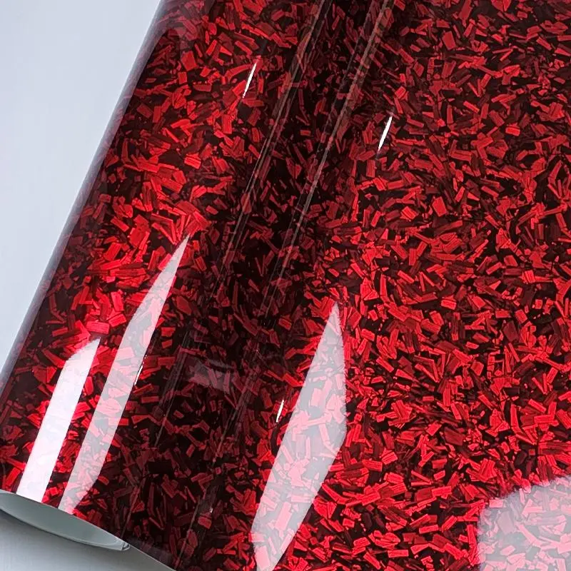 High Glossy Black Gold Silver Red Forged Carbon Fiber Car Sticker Sticker on the Hood Adhesive Vinyl for Car Stickers