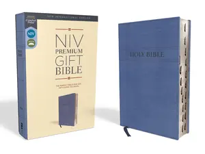 NIV, Premium Gift Bible, Leathersoft, Navy, Red Letter, Thumb Indexed, Comfort Print: The Perfect Bible for Any Gift-Giving Occasion by Zondervan [Leatherbound Book]
