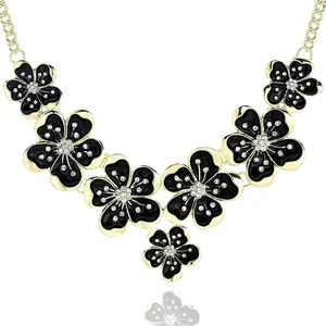Womens Statement Necklaces Flower Chunky Necklace Floral Bib Necklaces