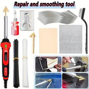 100W Plastic Welding Kit Soldering Iron,  2 In1 Professional Plastic Welding Kit,Professional Plastic Welder Fast Heating Plastic Soldering Iron Kit with ON/OFF Switch And Indicator Surface Repair Tool For Car Bumper, Dashboard, Kayak, Plastic Products