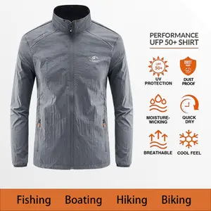 Men’s ultra‑thin lightweight hooded jacket, breathable outdoor sun‑protection wear for both men and women; summer skin‑friendly cooling sunwear available in couples’ styles; black‑tech ultra‑thin fabric, suitable for outdoor hiking and fishing.