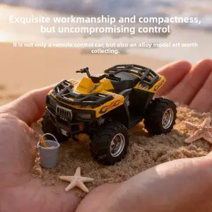 1:64 Scale Mini luxury Alloy Remote Control ATV With 2.4G And APP Control LED Lights 3 Speed Adjustment And Stunt Function toys rc gift ideas