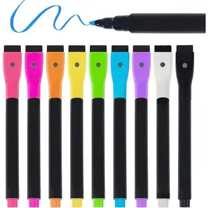 9 Color Neon  Markers for LED Note Board with Colors, Fluorescent Ink Design, Erasable Markers for LED Writing Boards,   for