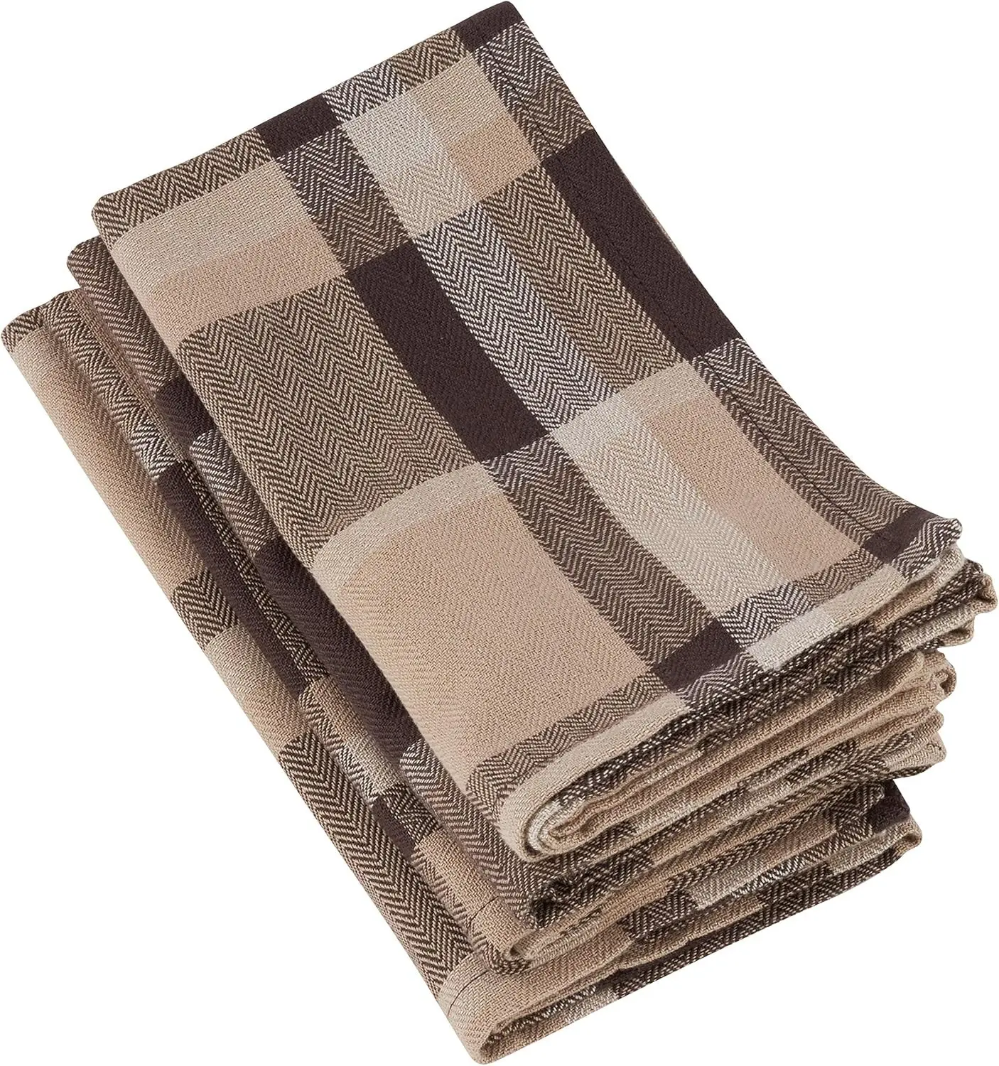 100% Cotton Plaid Design Table Napkins Set of 4