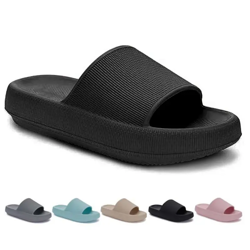 Unisex Cloud Pillow Slippers - Super Soft Thick Sole Slides for Women, Anti-Slip Fashion Slippers with EVA Sole, Rubber Upper for Indoor/Outdoor Use, House Slipper, Soft Slide Footwear