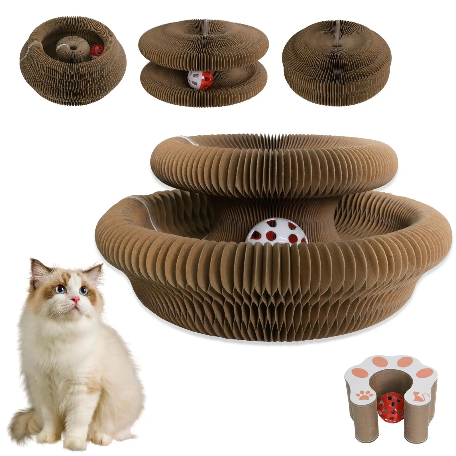 Magic Organ Cat Scratcher Board Cat Ball Adventure The Ultimate Interactive Mental Physical Exercise for Indoor Cats Toy