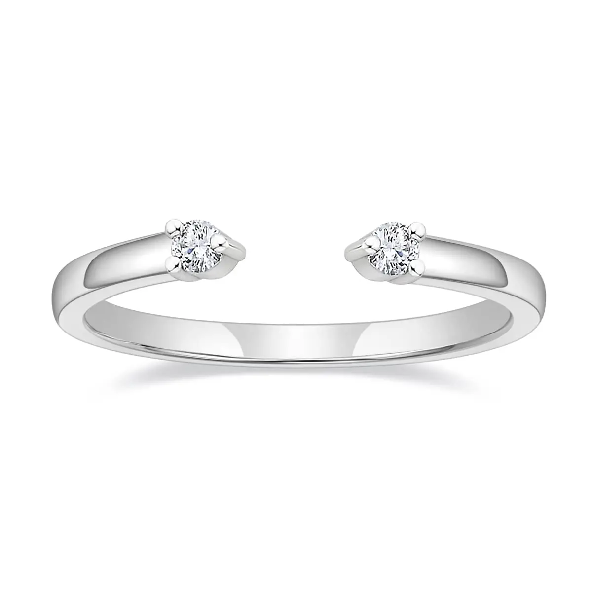 EAMTI Wedding Bands for Women Open Stackable CZ Cubic Zirconia Engagement Rings for Her