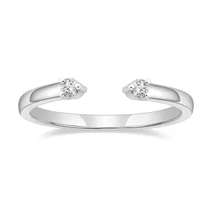 EAMTI Wedding Bands for Women Open Stackable CZ Cubic Zirconia Engagement Rings for Her