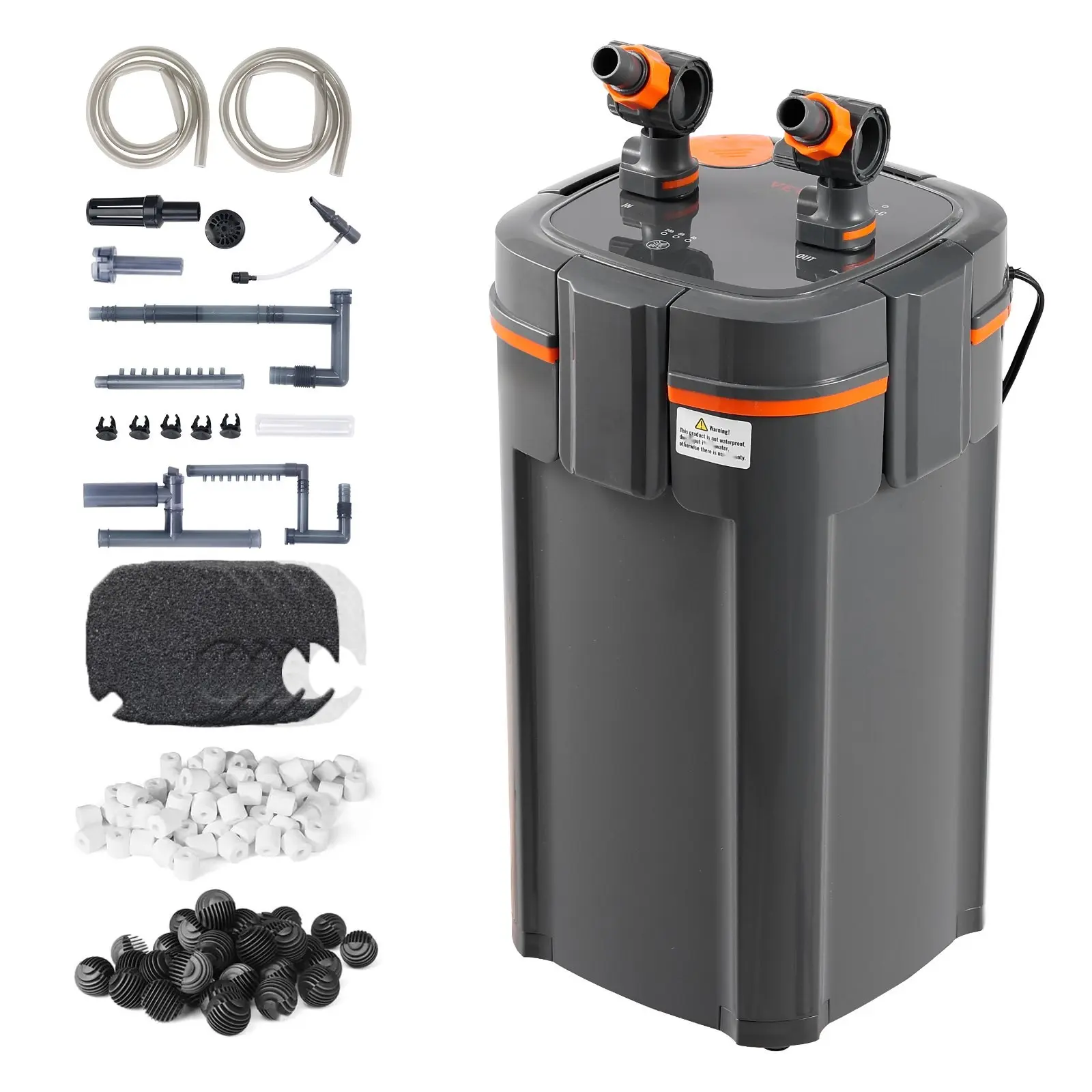 Aquarium Filter 660GPH, 5-Stage Canister Filter 235 Gallon, Ultra-Quiet Internal Aquarium Filter With UV Protection, Submersible Power Filter With Multiple Function For Fish Tanks, 25W