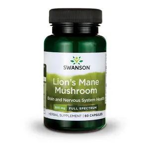 Swanson Herbal Supplement Lion'S Mane Mushroom 500 Mg - 60 Capsule