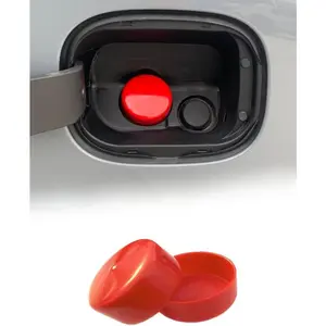 2.375inch ID, Capless Gas Cap Dirt, Water & Dust Cover Compatible With GMC, Chevrolet, Buick & Cadillac Capless Gas Cap Fuel Filler Nozzle Cover (Red)