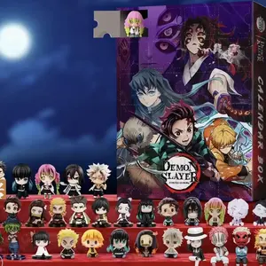 1 pc Demon Slayer Anime Calendar, 24-Day Christmas Countdown Toy, Acrylic Toy, Perfect Gift for Girls, Kpop Enthusiasts (christmas Calendar 3)