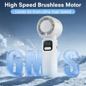 This portable handheld fan features multiple wind speeds, is battery-powered, and boasts a runtime of up to 12 hours, making it suitable for outdoor activities, travel, and beach outings.