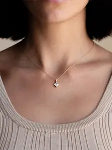 Artificial Zircon Decor Pendant Necklace for Women, Fashion Jewelry for Party, Daily Clothing Decor, Trendy All-match & Exquisite Jewelry for Birthday Gift, Daily Wear Necklace