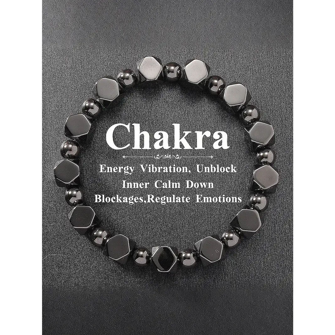 DearLuniva Natural Obsidian Agate Bracelet for Men, Root Chakra Protective Grounding Stone, Energy Jewelry for Emotional Balance, Thoughtful Gifts for Him to Boost Confidence & Stability, Thoughtful Gift, Protective Stone