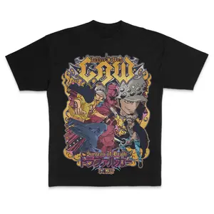 Trafalgar Law Anime T-Shirt, One Piece Surgeon of Death Graphic Tee, Manga Fan Shirt