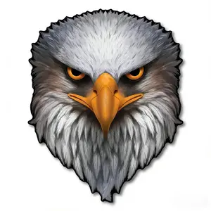 Reflective Eyes Eagle Decal – Patriotic USA Flag Vinyl Sticker for Trucks, Cars, Coolers, Laptops – Waterproof & Fade-Resistant