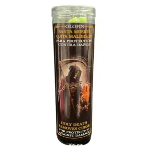 Holy Death Removes Curse (Santa Muerte Quita Maldición) Candle – Cocktail Prepped for Protection & Spiritual Defense