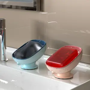 Bar Soap Holder Self Draining Soap Holder Suction Cup Soap Dish, Fast Draining Fast Drying Strong Suction Cup Strong Adhesion for Shower Bathroom Bathtub Sink