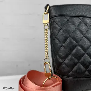 Strap Extender or Key Tether - Fancy Cuban Link Chain with Swivel Clip & Accessory Ring